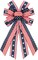 Large 4th of July Patriotic Bow for Wreath, American Flag Wreath Bow With Stars and Stripes, Burlap Memorial Day Front Door Decoration for Trees, Wall Patriotic Supplies